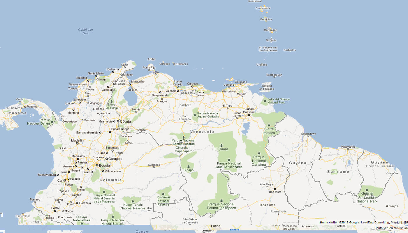 Google Map of Venezuela